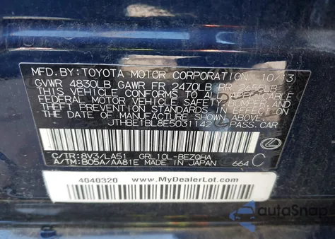 2014 Lexus Gs 350 z USA, uszkodzony, nr VIN JTHBE1BL8E5031142